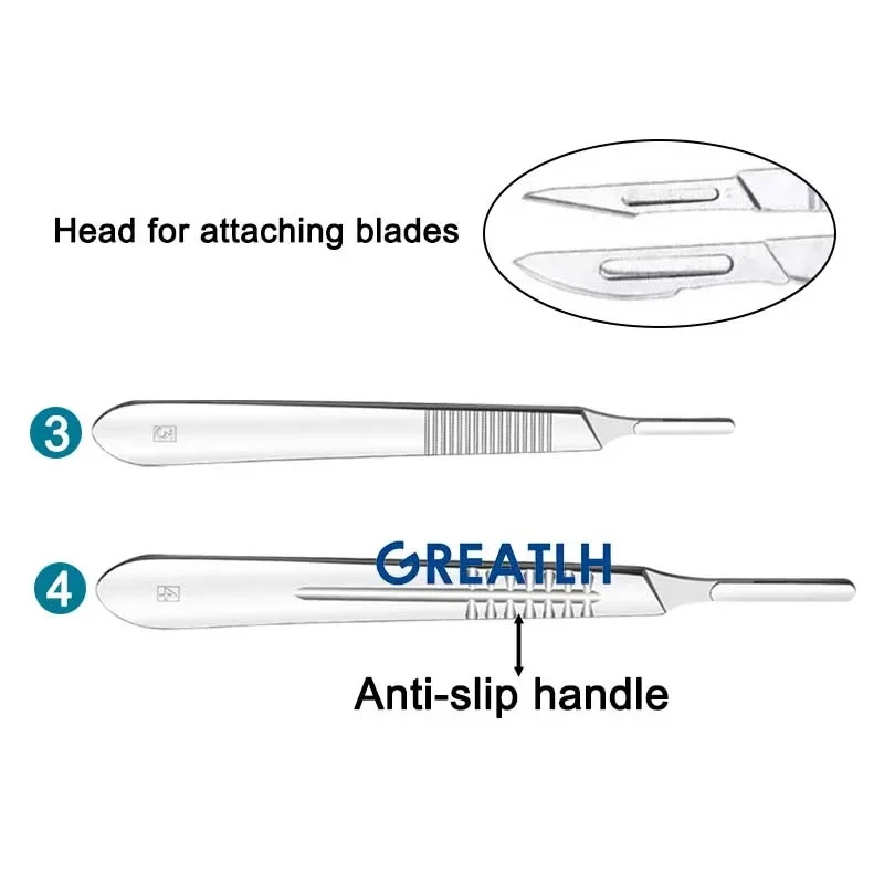 Carbon Steel Scalpel Surgical Blade Surgical Knife Tool Carbon Steel Carving Metal Scalpel Handle Tool 100pcs/1pc