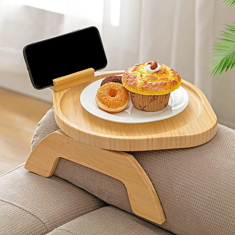 

Couch Arm Table Sofa Armrest Tray Couch Arm Tray With 360° Rotatable For Eating Round Easy To Use