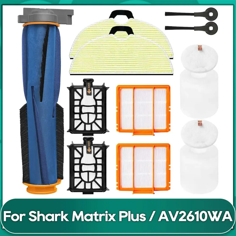 Apto para Tubarão Shark Matrix Plusav2610wa Robô Aspiradores Rolo Lado Principal Escova Hepa Filtro Mop Panos Acessórios de Pano Peça de Reposição