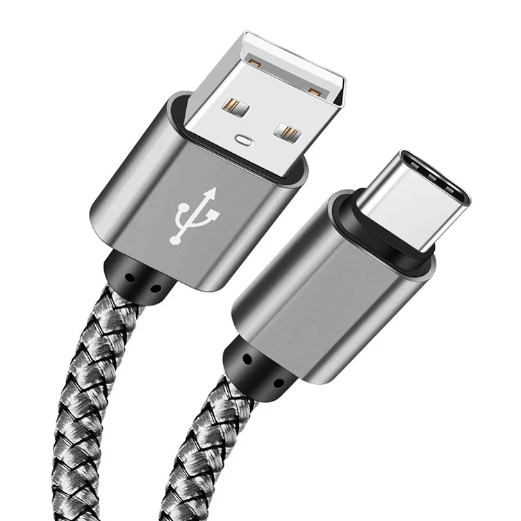 High-Speed Nylon Braided USB A to Type C Charging Cable - 1M/2M/3M Durable Fast Charger