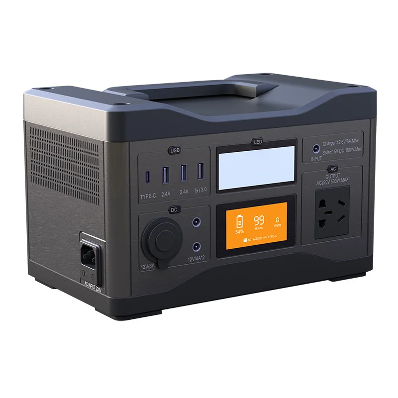 

SKE Multi-Function Energy Storage 220V 550wh Power Station 500w with LED Light LCD Display