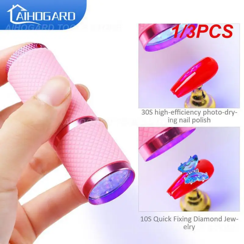 

1/3PCS Mini UV LED Light UV Led Lamp Nail Dryer For Gel Nails 9 LED Flashlight Portability Nail Dryer Machine Nail Art Tools UV