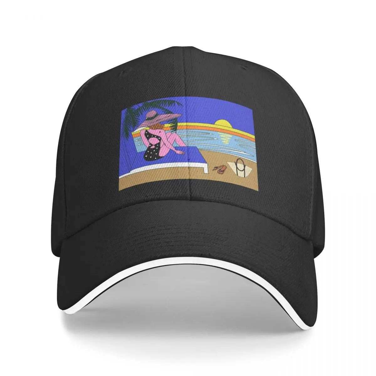 

Beach View 2 Baseball Cap custom Hat Luxury Hat cute Mens Women's
