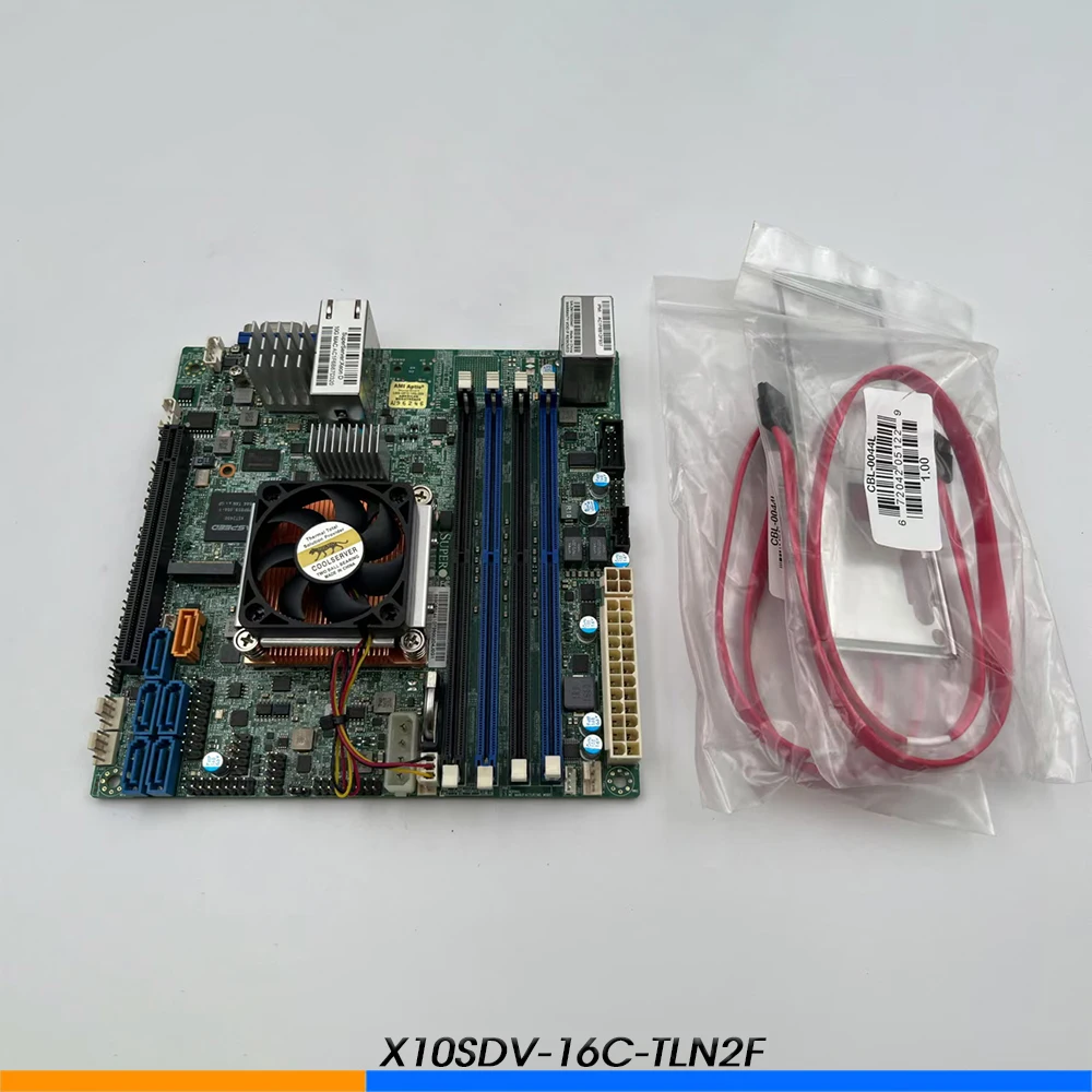 Original Server Motherboard For Supermicro X10SDV 16C TLN2F ITX DDR4 128GB XEON D1581 NAS Perfect Test