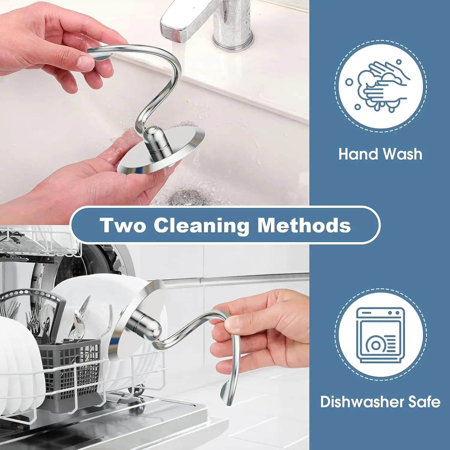 SpiralDoughHookforKitchenaidStandMixerDishwasherSafeStainless