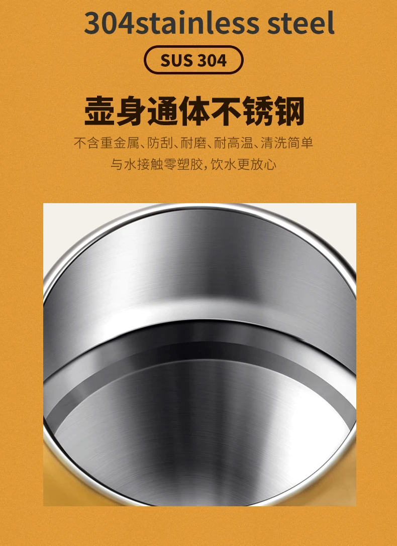 Retro Handmade Decals Automatic Electric Kettle Water Boiler 304Stainless Steel Thermometer Anti-Dry 1800w 1.8L