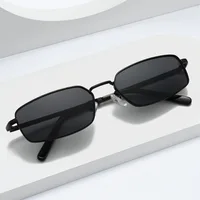 Lunettes de soleil vintage en métal style américain, monture étroite, compatibles avec des verres correcteurs, style Old Money 6
