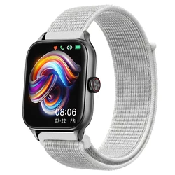 Sport Nylon Loop Bracelet Strap, 22mm or 20mm, Compatible with Popular Smartwatches - 22mm (20 reflective white)