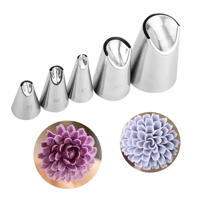 1/5Pcs of chrysanthemum Nozzle Icing Piping Pastry Nozzles kitchen gadget baking accessories Making cake decoration tools