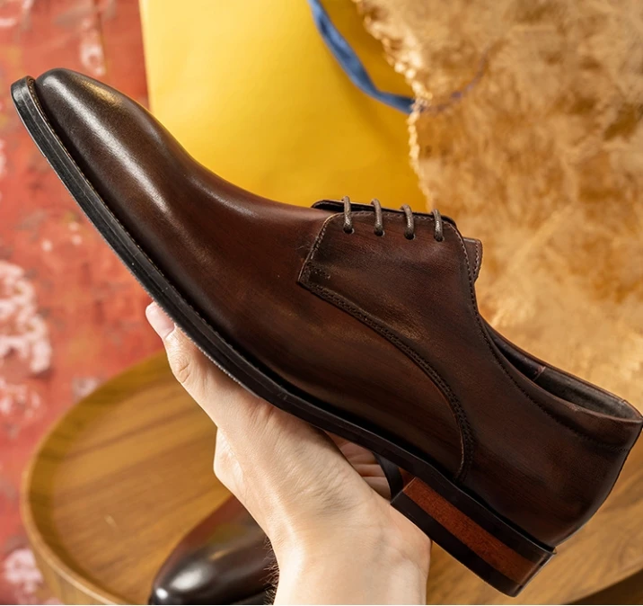 High Quality High Quality Formal Leather Formal Leather Men Dress Shoes Breathable Mens Casual Shoes Italian Luxury Brand 4