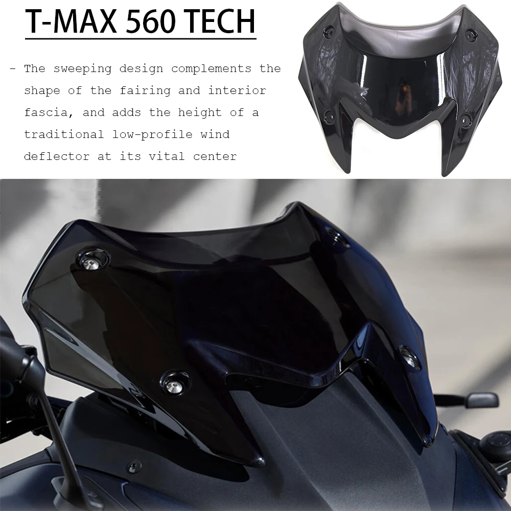 

Motorcycle Accessories Windshield Windscreen Visor Deflector For YAMAHA T-MAX 560 TECH MAX 2022 2023 TMAX560 TECH MAX T-MAX560