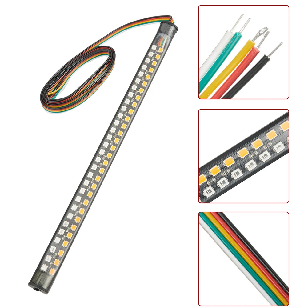 

DRL Strip Lights Red+Yellow 20cm Waterproof Anti-corrosion Motorcycle Turn Signal Replacement Lamp Accessories