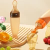 Safe Useful Silicone Baby Bottle with Spoon Food Supplement Rice Cereal Bottles Squeeze Spoon Milk Feeding Bottle Cup 1