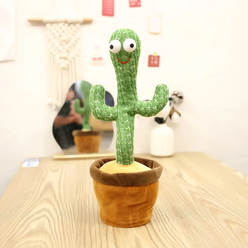 Lovely Talking Toy Dancing Cactus Doll Speak Talk Sound Record Repeat Toy Kawaii Cactus Toys Children Kids Education Toy Gift miniature horse figurines