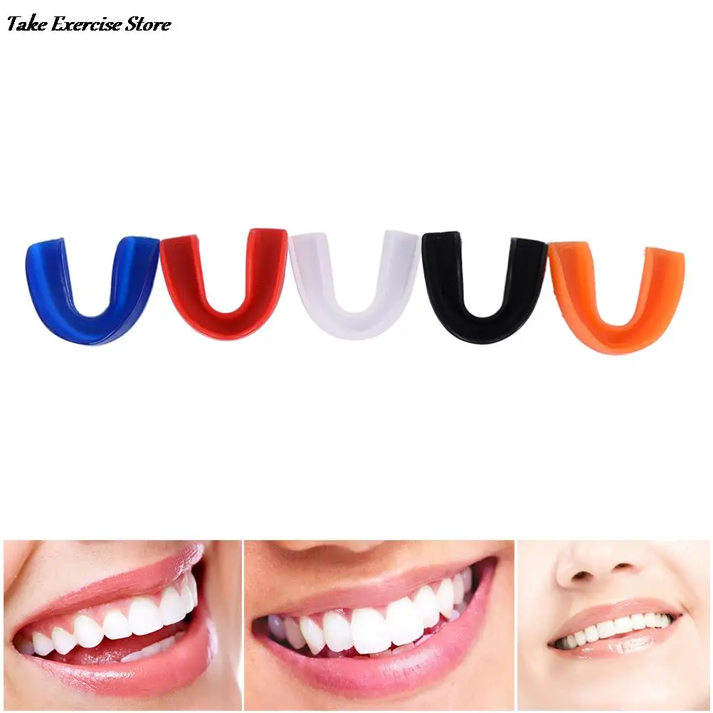 Sports Mouth Guard Teeth Protector Adults Mouthguard Tooth Brace Protection Basketball Rugby Boxing Karate With Plastic Case Box