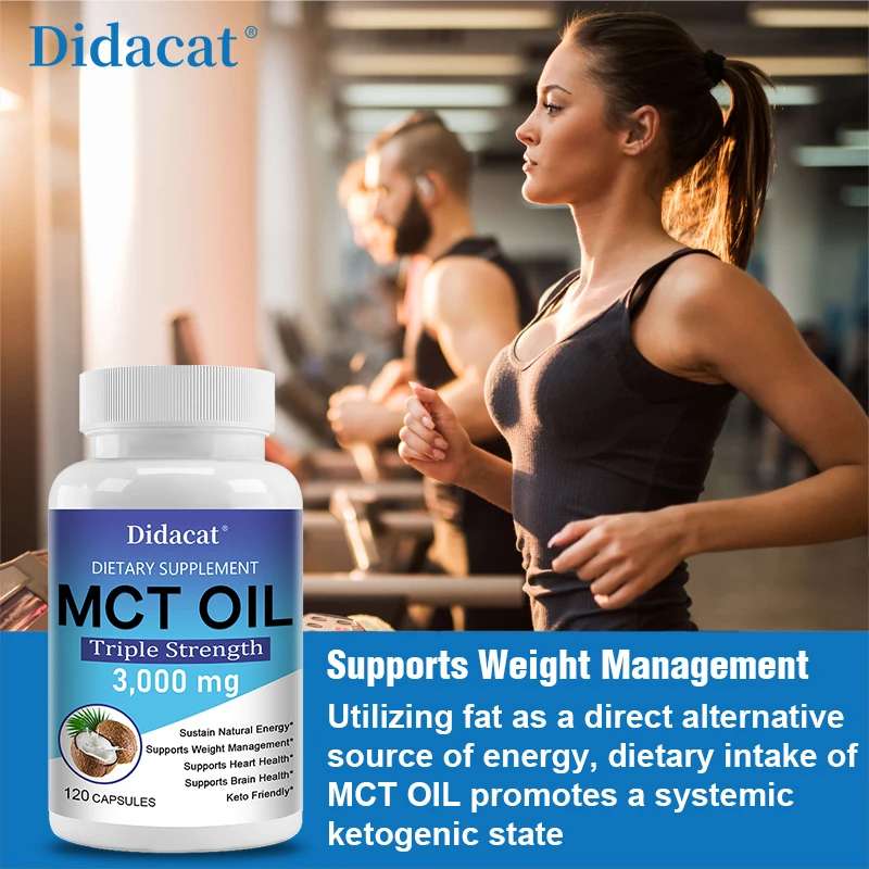 MCT Oil Capsules 3000 Mg-for Skin Care, Weight Management, Immune Support, Brain and Brain Health