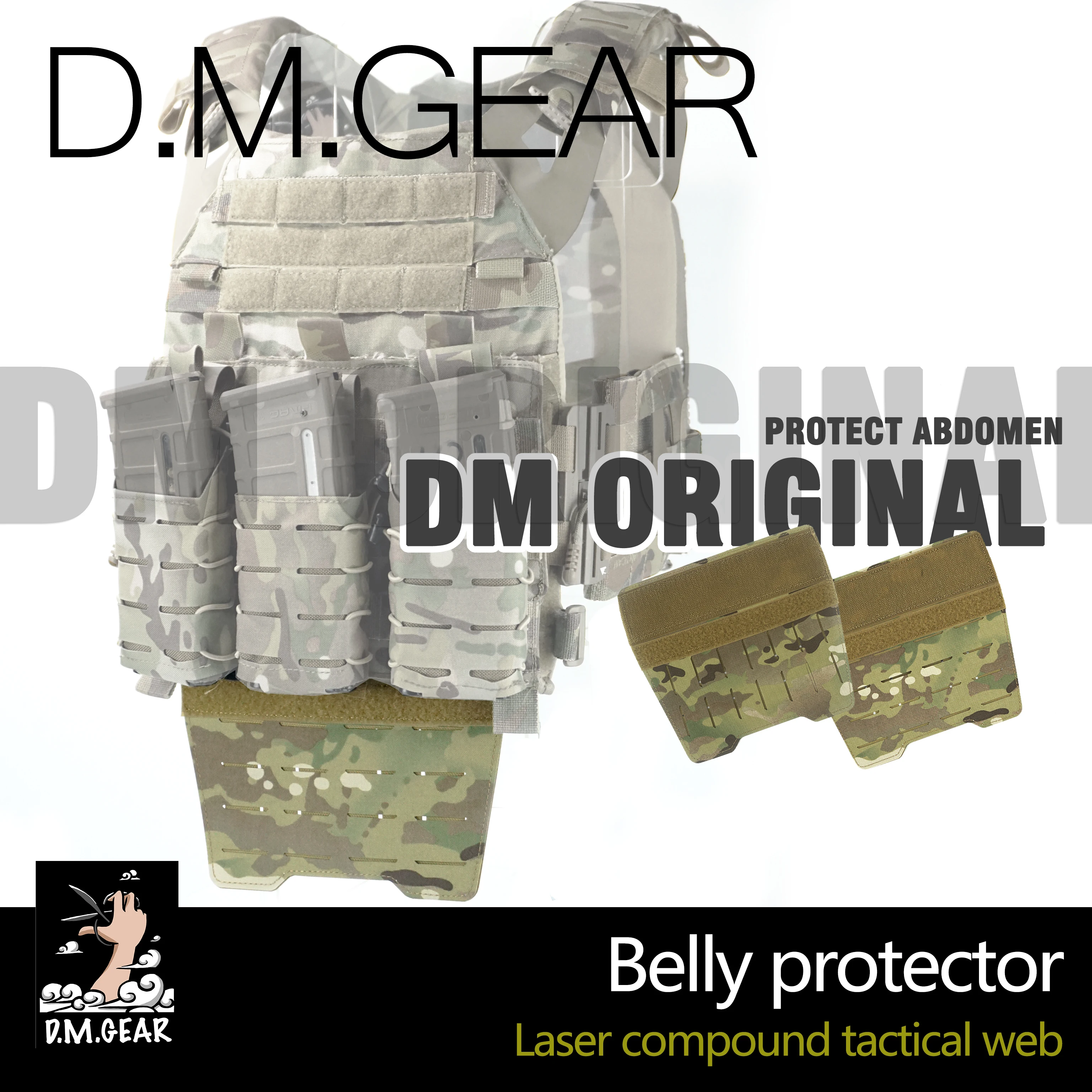 

DMGear Tactical Vest Belly Double-Sided Molle Crotch Guard MC Camouflage Belly Guard