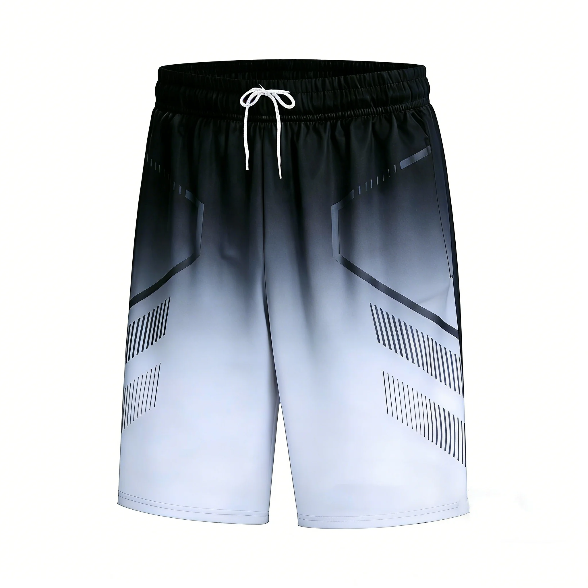 Men’s quick dry running basketball gym training five-point sports shorts white