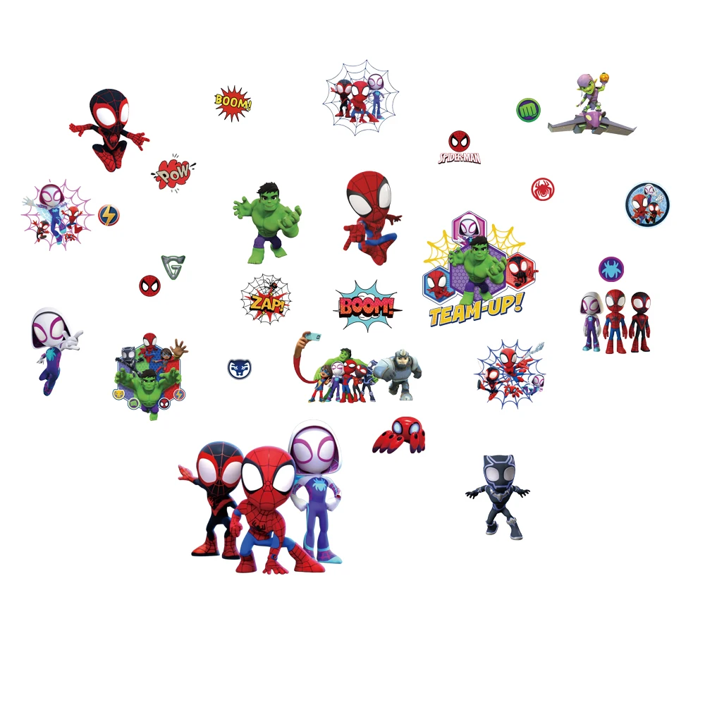 Cartoon Avengers Movie Wall Stickers For Kid's Rooms Kindergarten Living Room Bedroom Wall Decoration Self-adhesive Poster - 6