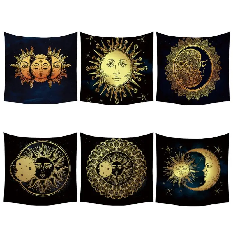 

Tarot Card Tablecloth for Sun And Moon Divination Altar Cloth Board Games Card P