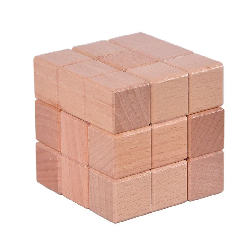 3D Wooden Cube Puzzle Game IQ Brain Teasers Rompecabezas Montessori Quebra Cabeça Infantil Educativo Juguetes Y Aficiones