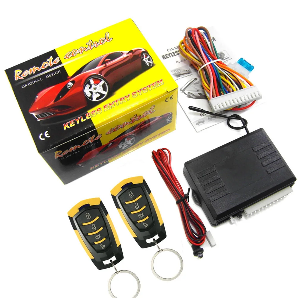

Keyless Entry System 12V Car Central Door Lock Kit with Remote Button Start Stop Alarm Keychain Central Lock Auto Accessories