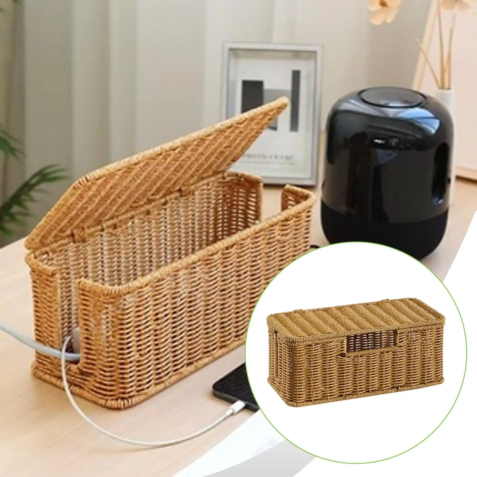 Cable Organizer Box, Power Strip Holder for TV, Computers And Home.