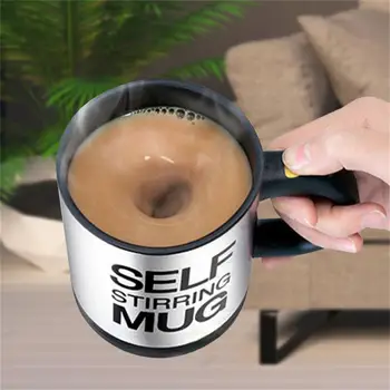 400ml mugs automatic electric lazy self stirring mug cup coffee milk mixing mug smart stainless steel juice mix cup drinkware