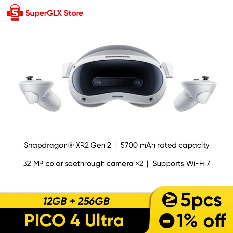 PICO 4 Ultra VR MR Headset 3D Wireless VR Glasses 6DOF Virtual