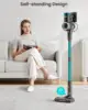 Cleaner, 550W/45Kpa/60Mins Vacuum Cleaners for Home, Self-standing Stick Vacuum with LED Display, Rechargeable Cordless Vacuum, 4