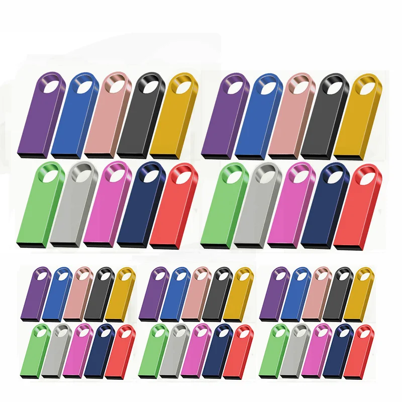 Free Custom LOGO Metal USB Flash Drive Flash Drive 1GB 2GB 4GB 8GB 16GB 32GB Music Memory Stick Company Gift 50PCS/lot