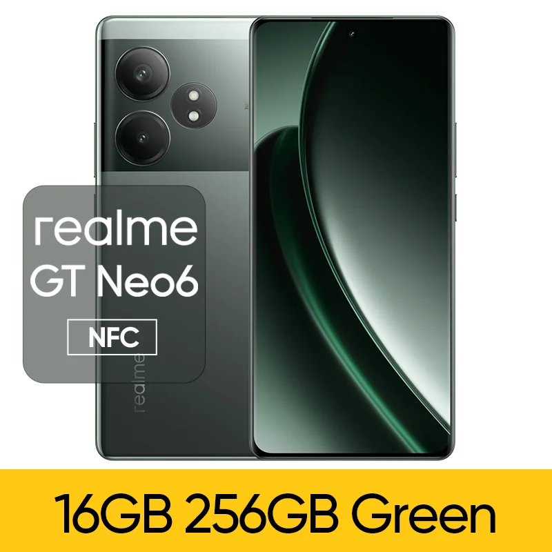 Teléfono inteligente realme GT Neo 6 5G original desbloqueado Snapdragon 8s Gen 3 50MP OIS 6.78" 120Hz 6000nit 5500mAh 120W NFC realme GT Neo6