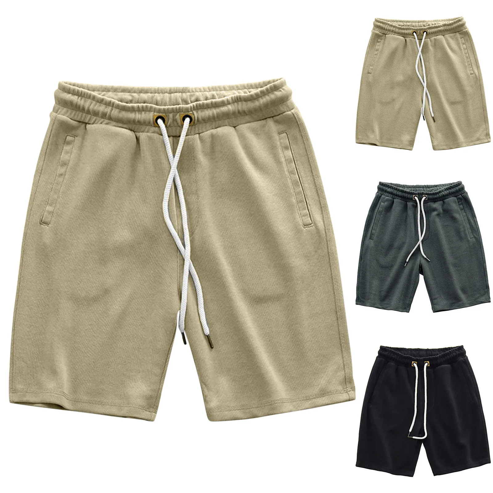 Men Summer Sports Shorts Elastic Waist Straight Leg Loose Beach Fashion Casual Street Style Pants Pantalon Ropa In Stock |