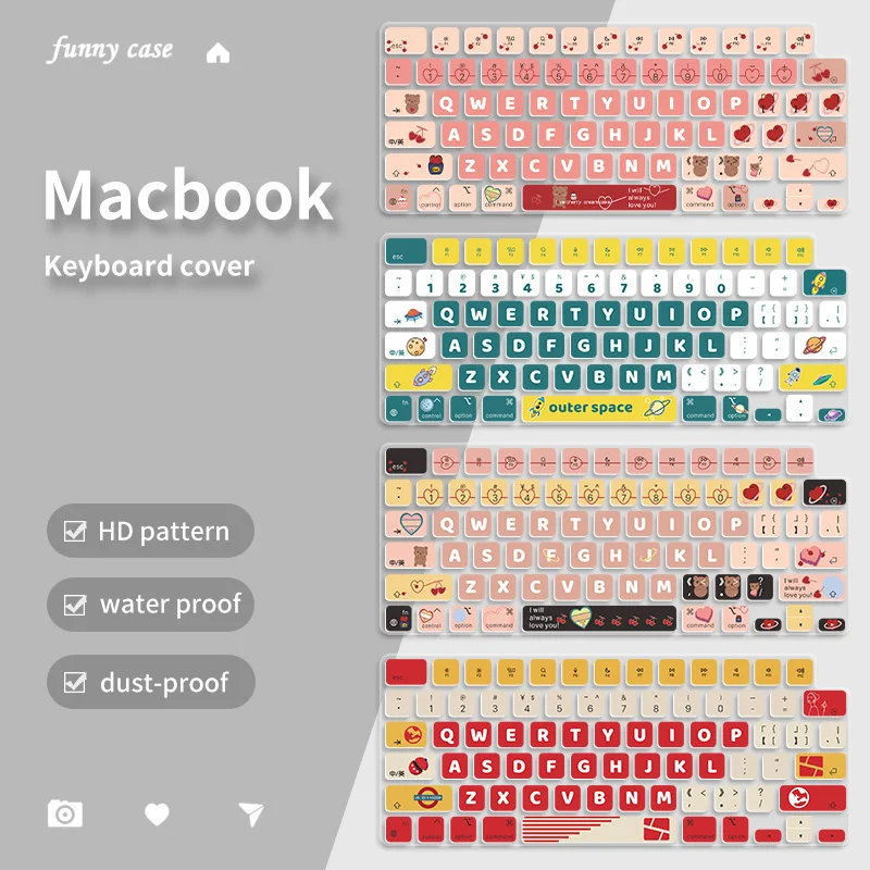 Cover Tastiera Per Macbook Pro14 Nuova Protezione 2022 A2485/A2442 Macbook Air 13 Pro 13 A2337 A2338 Laptop Us Cartoon Fun