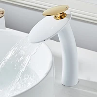 BAKALAWaterfall Wash Basin Brass High And Low Faucet Black Hot And Cold Toilet Wash Basin Bathroom Home 2
