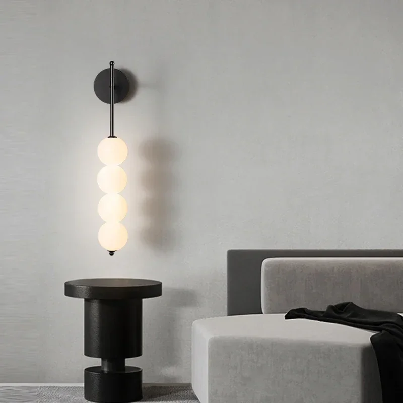 Modern LED Glass Wall Sconce Single Head Gourd Wall Lamps Living Room Sofa Backdrop Bedside Bedroom Ambient Furniture Decorative 4
