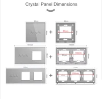 BSEED Zigbee Smart Touch Dimmer Switches Tuya Smart Life App Control With Normal Power Sockets Glass Panel EU Standard Gray - Image 5