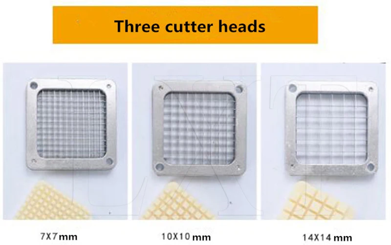 Description Picture 5 of itemElectric Potato French Fries Chips Cutter Slicer Stainless Steel Cut Vegetable Onion Carrots Machine 7MM 10MM 14MM