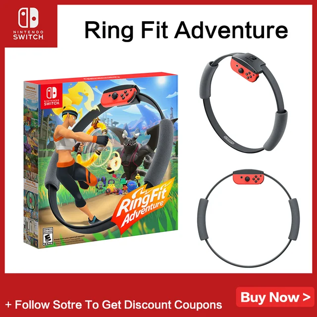 Nintendo Switch Game Ring Fit Adventure onsole Game Con anello Con  cinturino per gamba e scheda di gioco sensore di movimento IR integrato -  AliExpress