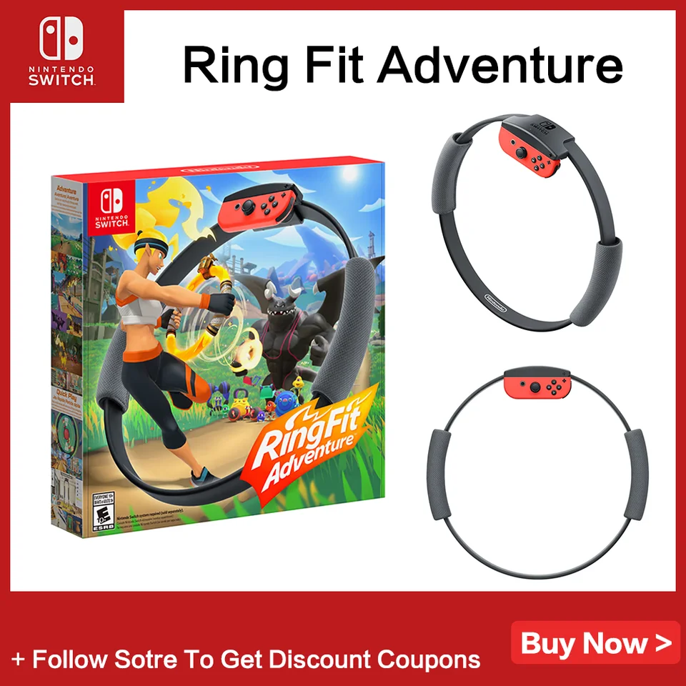 Nintendo Switch Game Ring Fit Adventure onsole Game with Ring Con
