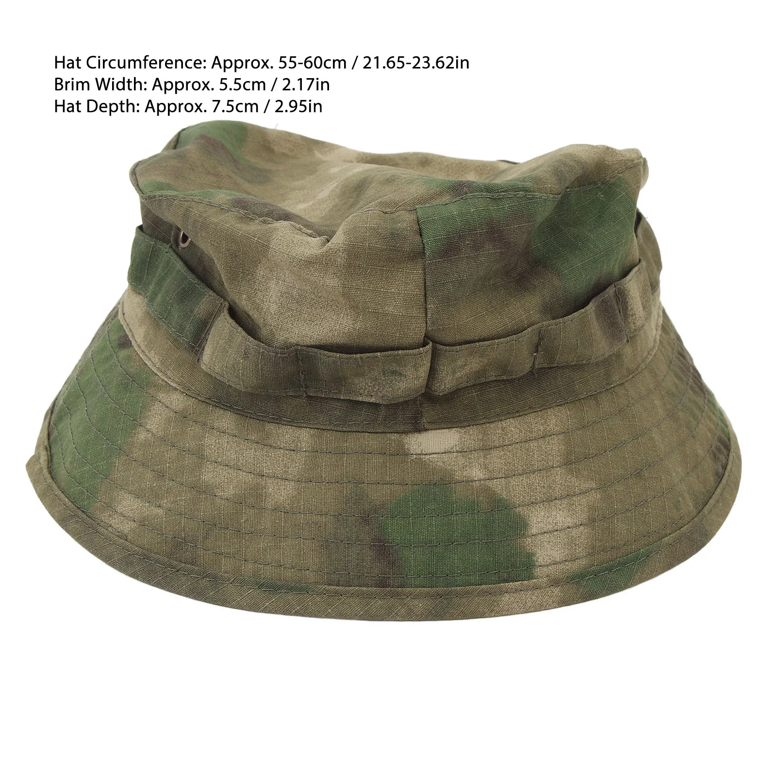 Boonie Hat with Adjustable Buckle Short Brim Waterproof Oxford Fabric Bucket Hat for Fishing Trips Jungle
