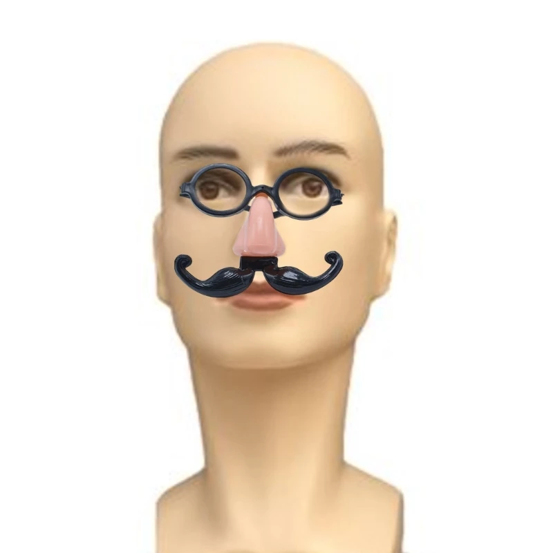 

Disguise Glasses with Nose Funny Old Man Glasses with Mustache for Women Men