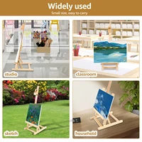 Desktop Art Easel Foldable Tabletop Easel Stand Height and Angle Adjustable Wooden Small Easel for Classroom Outdoor Sketching 5