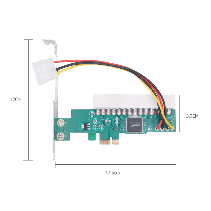 PCIe Adapter Card PCIE to PCI Adapter PCI Express X1 to Expansion Card Riser ASM1083 Chipset PCI-E Converter Adapter with 4Pin Power Connector