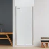 34 in.W X 72 in.H Shower Doors, SGCC Tempered Clear Glass, Reversible Installation, Chrome Finish, Hinged Pivot Shower Doors 1