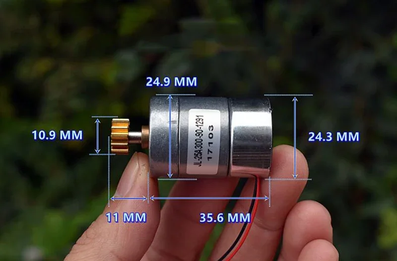 ZGA25-300 Mini 25mm Full Metal Gearbox Gear Motor DC 6V-12V