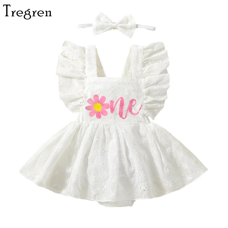 

2 шт., детский летний комбинезон с оборками на рукавах и открытой спиной