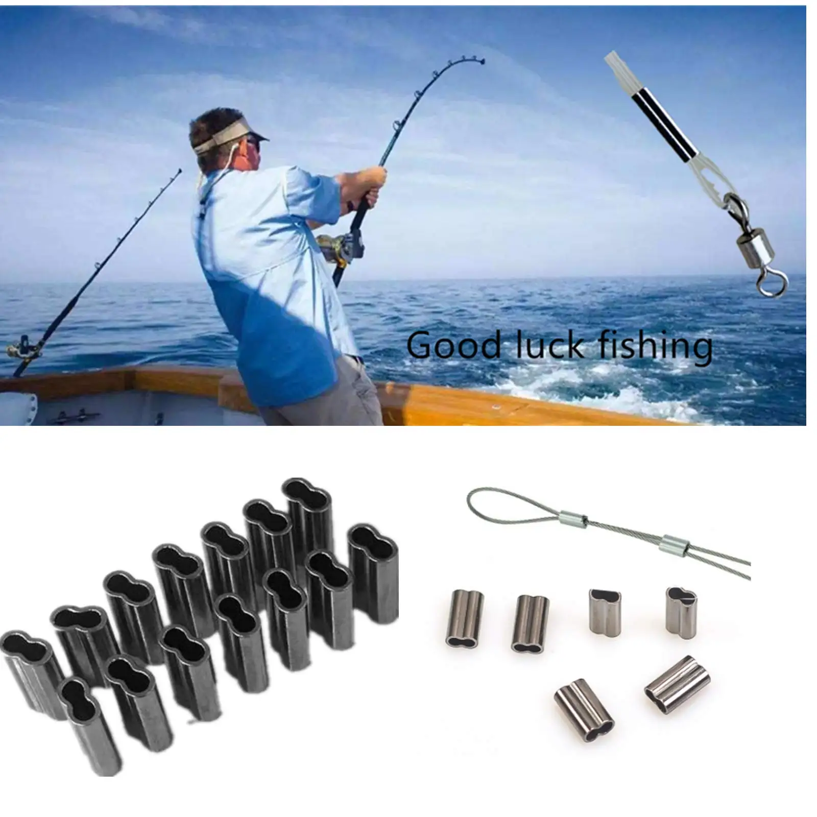 

Fishing Line Holder Fishing Supplies Line Clip Holder Wire Clip Fishing Tackle Accessories Wholesale Double Copper Pipe 100pcs