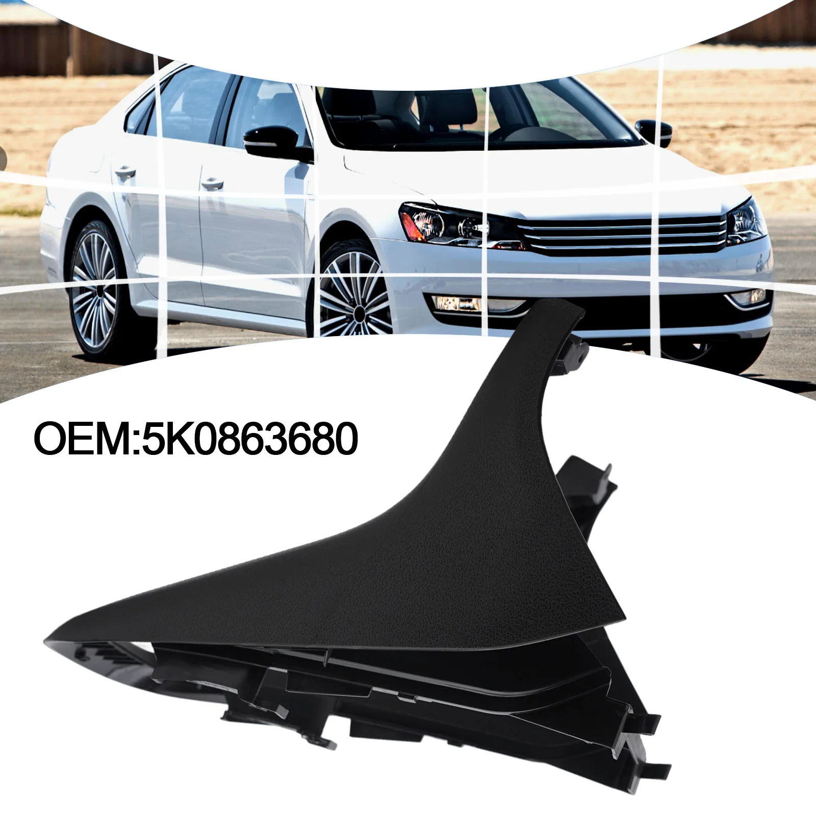 

5K0863680 Центральная рамка отделка панель переключения для Golf 6 MK6 2008-2013 Черный ABS пластик Улучшенный спортивный внешний вид