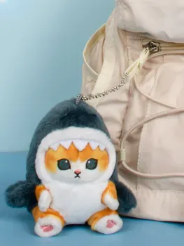 12 см мультяшная Милая Акула жареная креветка кошка подвеска плюшевая кукла Шарм посылка подвеска